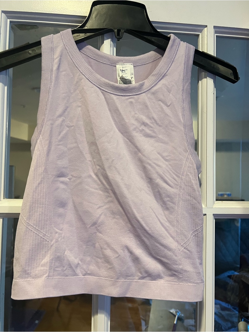 Women’s Lavender Ribbed Crewneck Tank Top